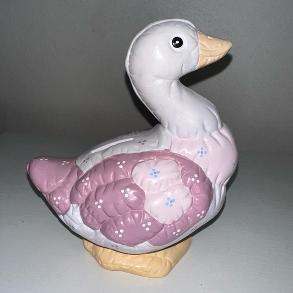 Vintage Painted Ceramic Goose Coin Bank - Picture 2 of 9